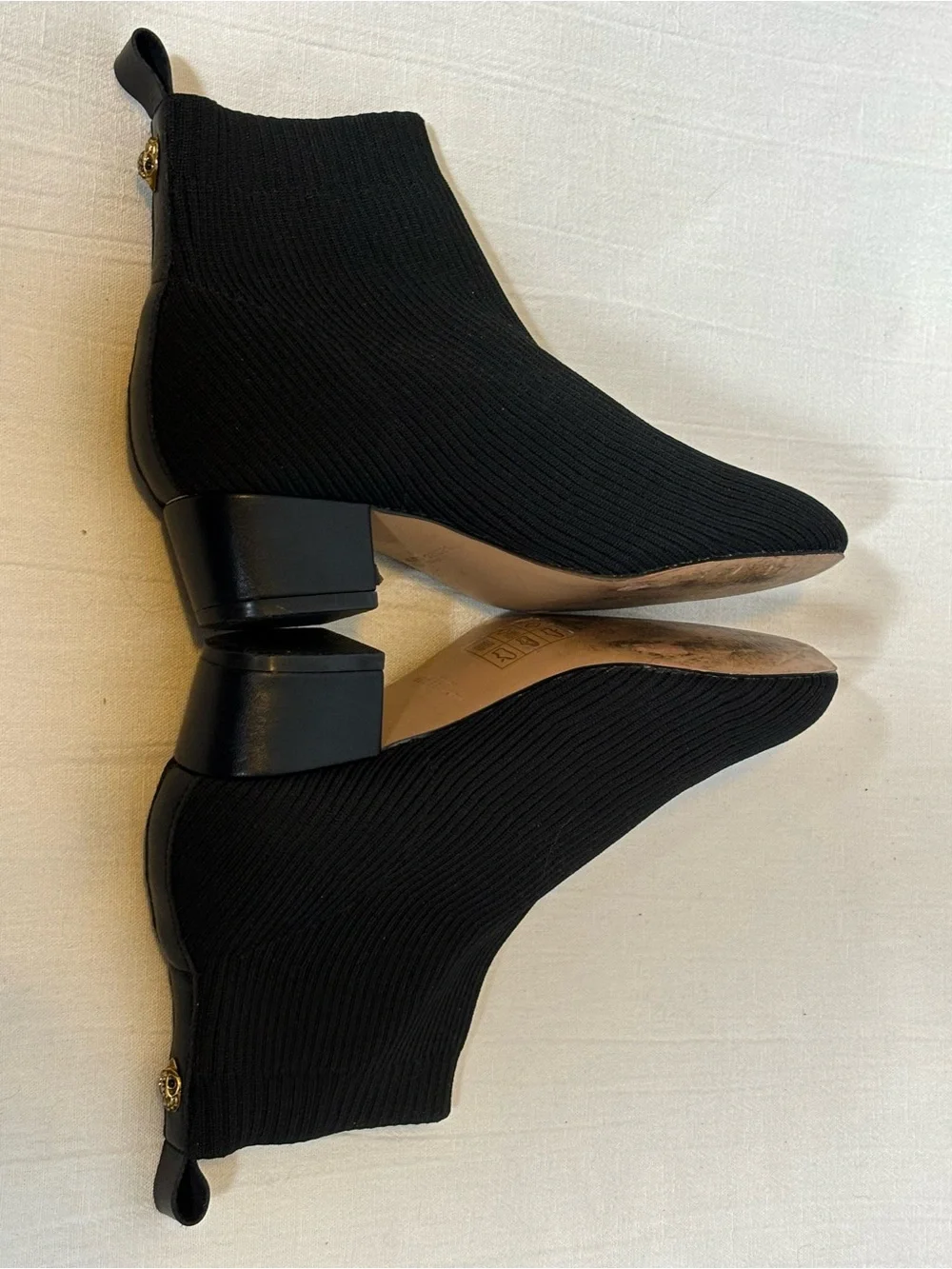 Kurt Geiger London Mini Elmer Slip-On Knit Ankle Booties-Black-JUNIOR Size 4